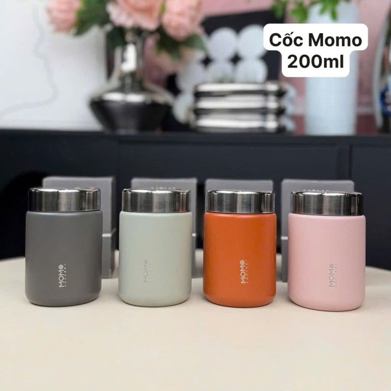 CỐC GIỮ NHIỆT BỎ TÚI CÁ NHÂN MOMO 200ML XUẤT HÀN