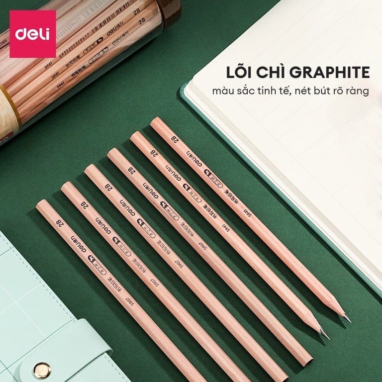 HỘP 30 BÚT CHÌ LỤC GIÁC DELI