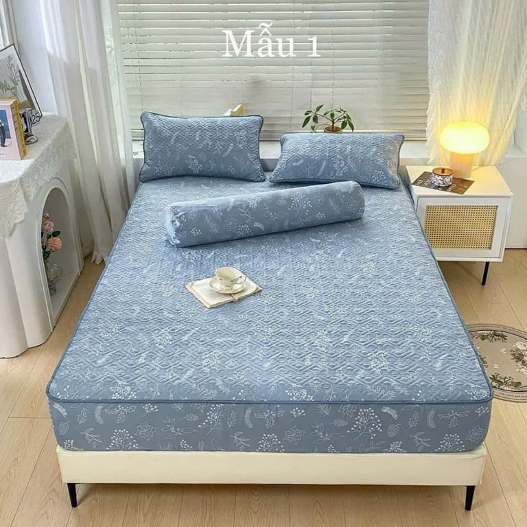 Set ga gối 4 món cotton đũi MC74