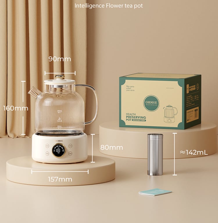 ẤM ĐIỆN PHA TRÀ OIDIRE, LÕI LỌC INOX 304