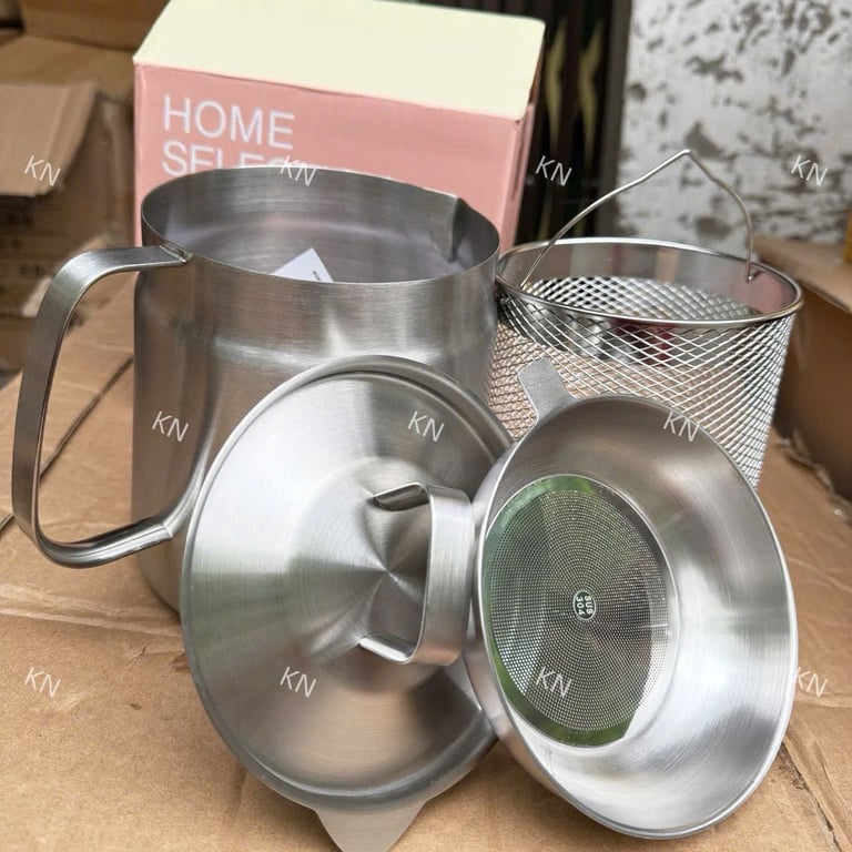 BÌNH LỌC DẦU ĂN INOX 304 CAO CẤP 2L