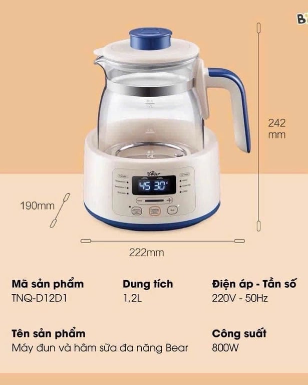 MÁY ĐUN VÀ HÂM SỮA BEAR