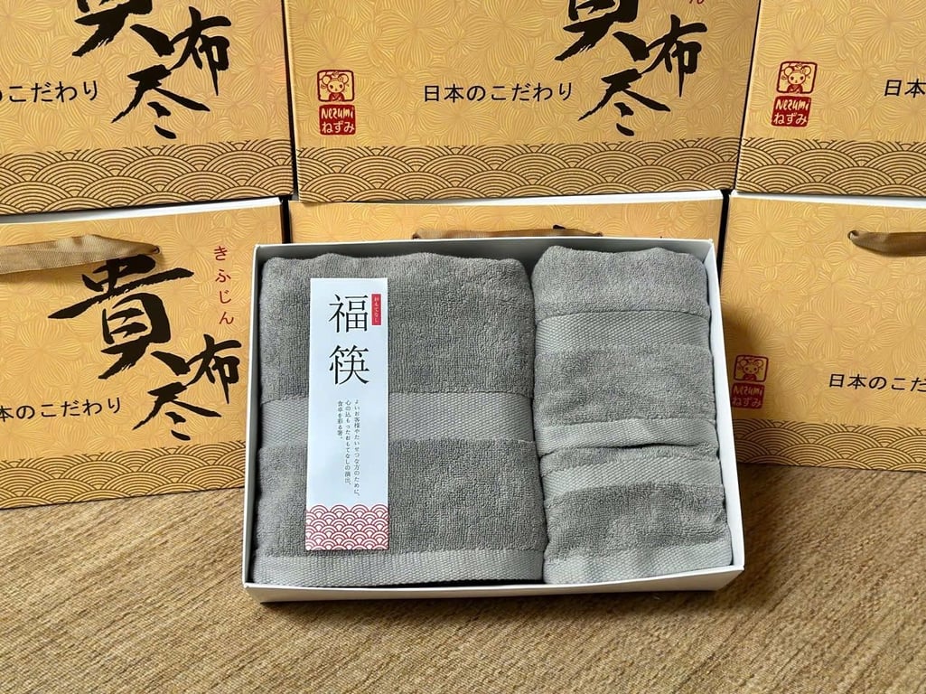 Set Khăn Tắm, Khăn Mặt Cao Cấp từ Nezumi Nhật Bản - Trải Nghiệm Tựa Spa Tại Nhà