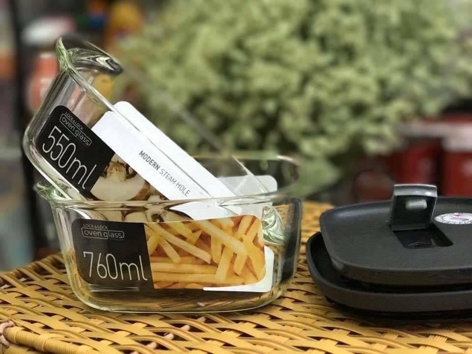 Hộp Thủy Tinh Chịu Nhiệt Lock&Lock Steam Hole LLG940 550ml