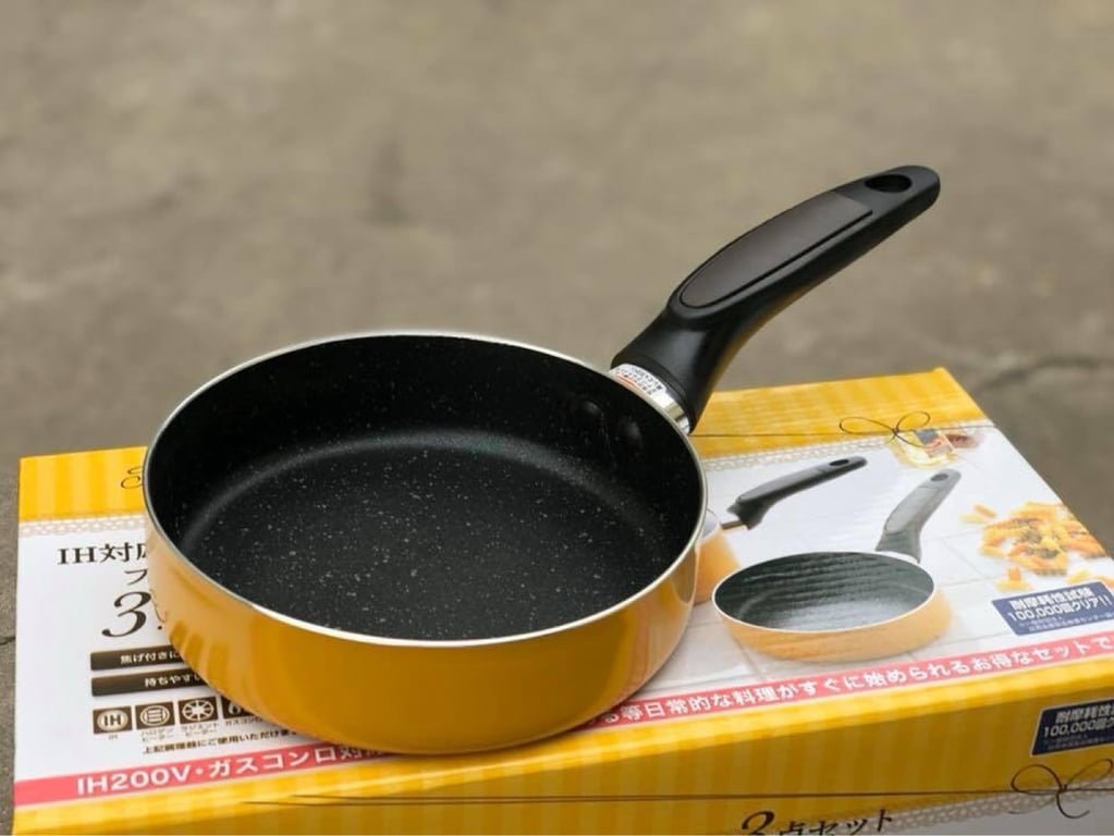 Set 2 nồi chảo 16cm kèm nắp đậy Pearl Nhật