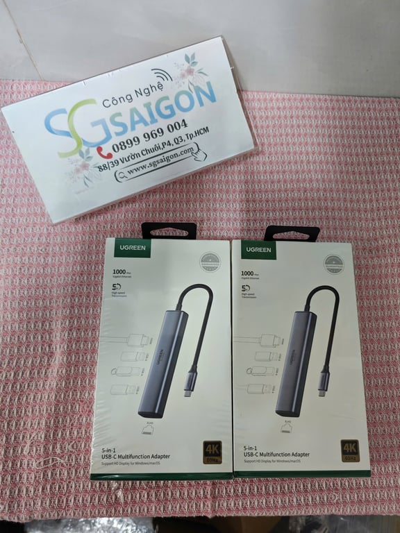 Bộ Chuyển Đổi Type C Sang 3 × USB3.0 + HDMI + RJ45 Ugreen 20934