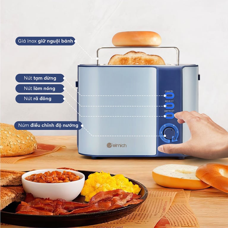 Máy nướng bánh mì Elmich TTE-8580