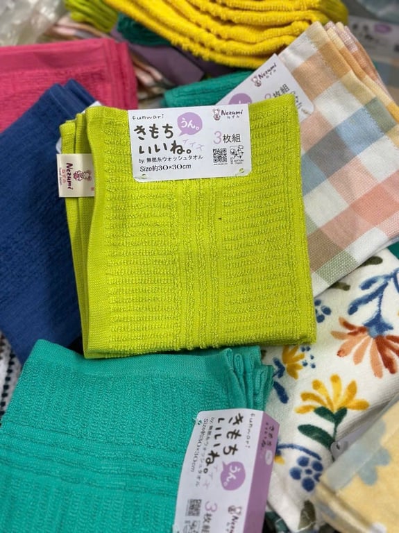 SET 3 KHĂN MẶT COTTON ORGANIC NEZUMI NHẬT 30x30CM