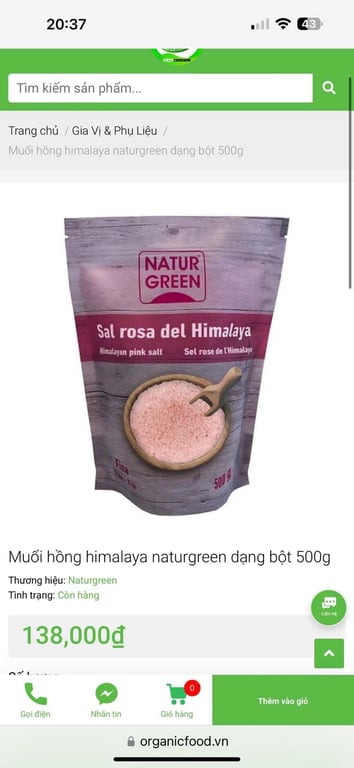 MUỐI HỒNG HIMALAYA NATURGREEN