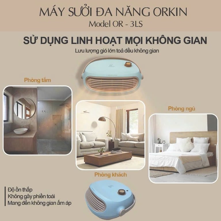 Máy sưởi gốm Orkin- Model: 0R-3LS