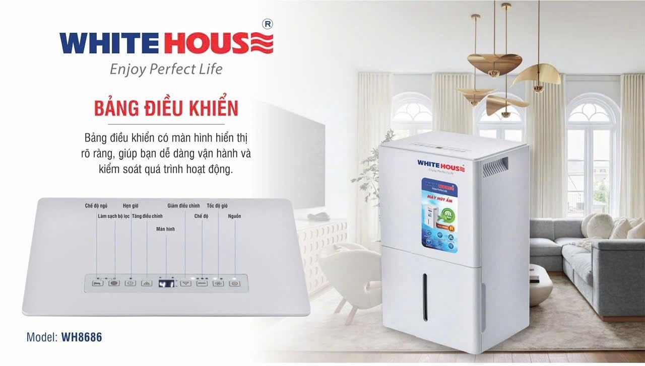 WH8888 - MÁY HÚT ẨM VÀ LỌC KHÔNG KHÍ WHITEHOUSE 800W