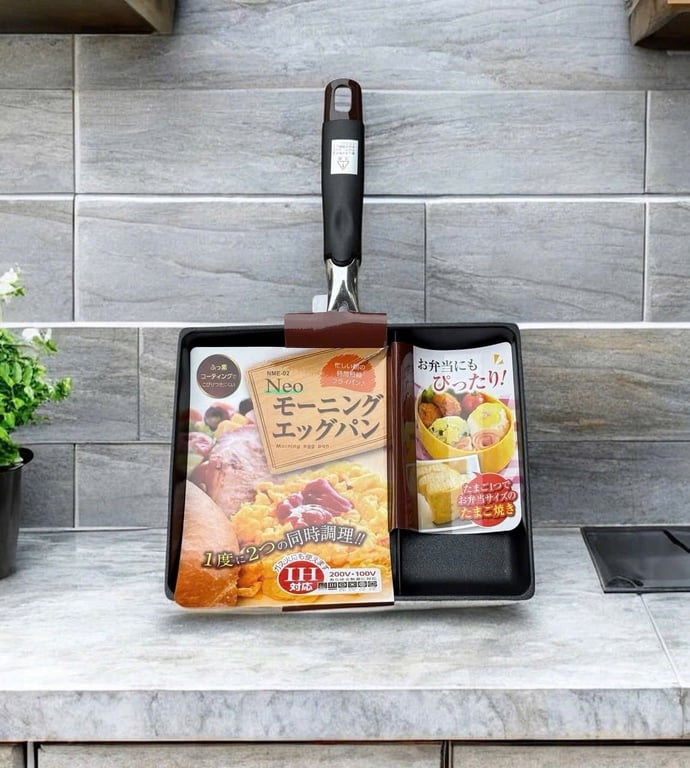 Chảo chống dính chữ nhật 2 ngăn Tamahashi Nhật Bản