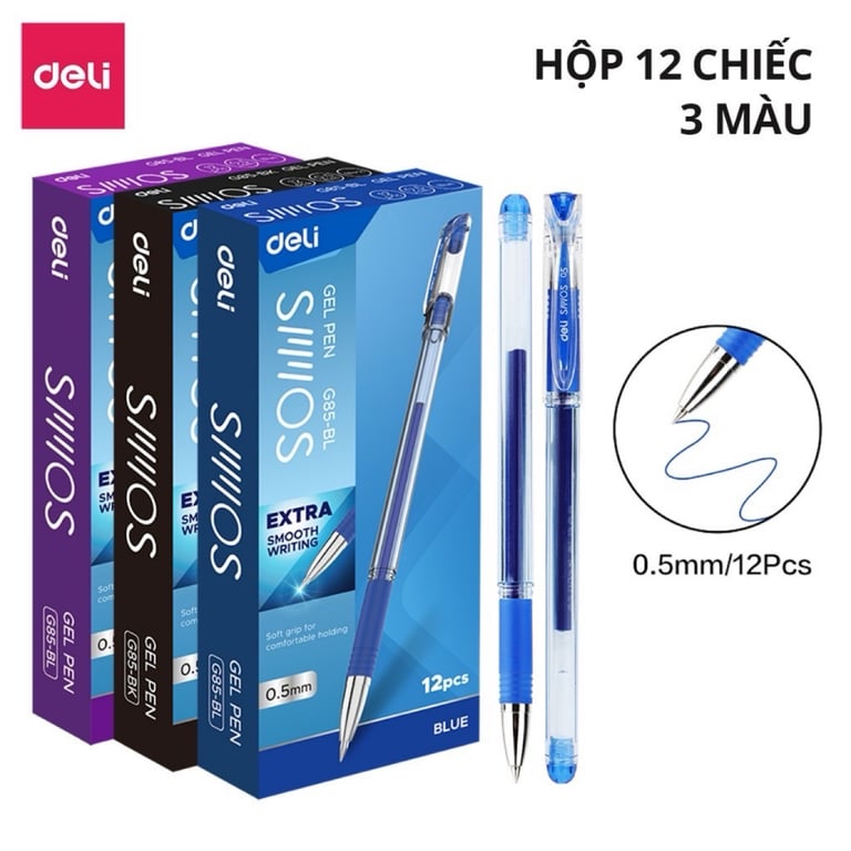 BÚT GEL DELI NGÒI 0.5MM tăng X3 MỰC ❤️