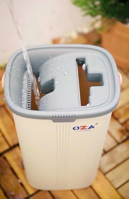 BỘ LAU NHÀ OZA 2 NGĂN TỰ VẮT – MÃ OZA108 (KÈM 2 BÔNG LAU)