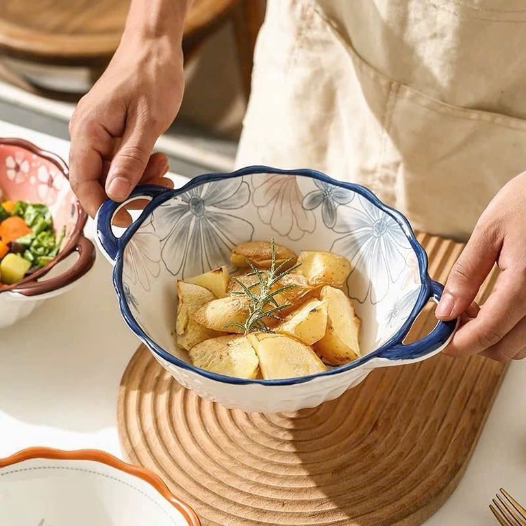 SET 2 BÁT TÔ SỨ CÓ TAY CẦM TIỆN LỢI