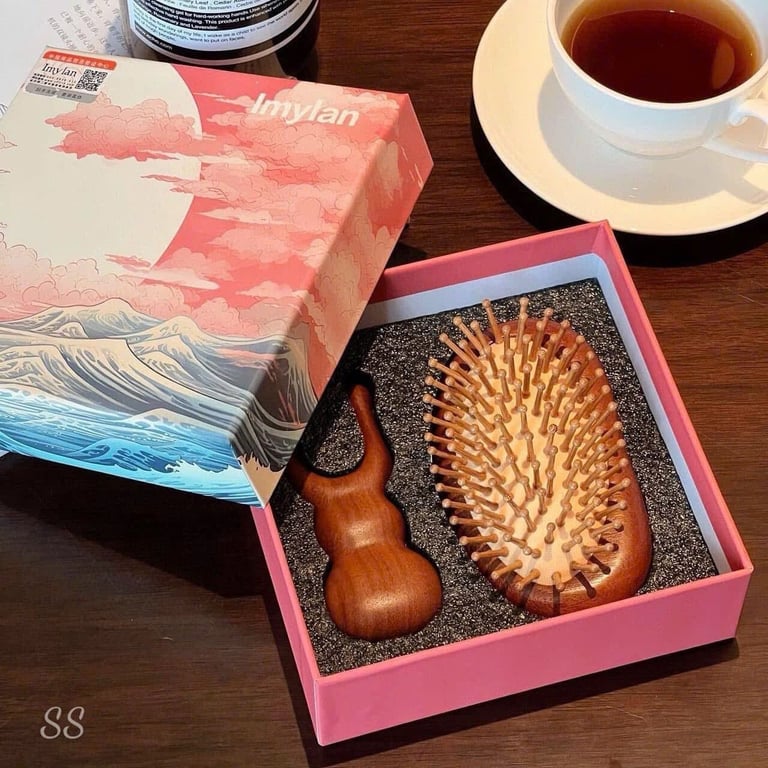 SET 2C MASSGAGE ĐẦU GỖ ĐÀN HƯƠNG