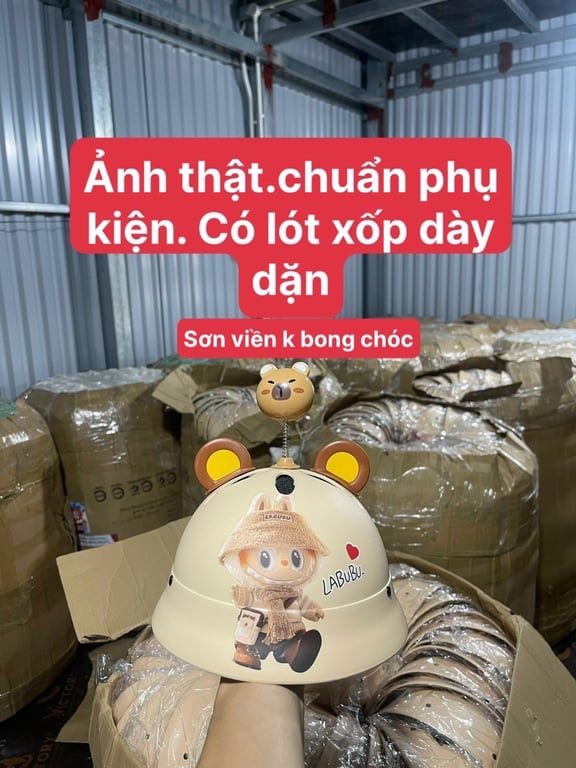 Mũ bảo hiểm LABUBU cho bé 3-7y