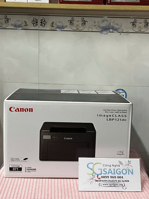 Máy In Laser Trắng Đen Đơn Năng Canon LBP 121DN (In đảo mặt/ A4/ A5/ USB/ LAN)(BH 24T)