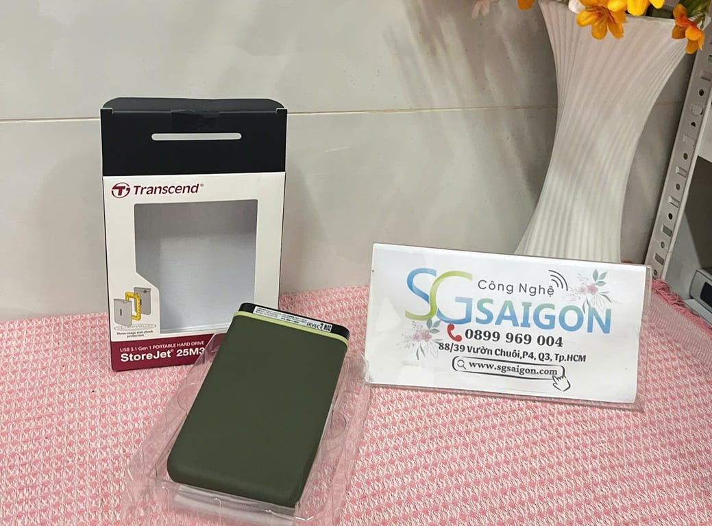 Ổ Cứng Di Động 2TB 2.5 inch Transcend Slim StoreJet M3G (TS2TSJ25M3G)