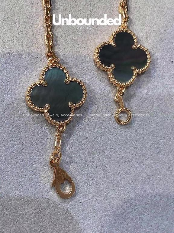 Vintage Alhambra bracelet 5 motifs Van Cleef & Arpels (Ri Xà Cừ PhốI Kim Cương)