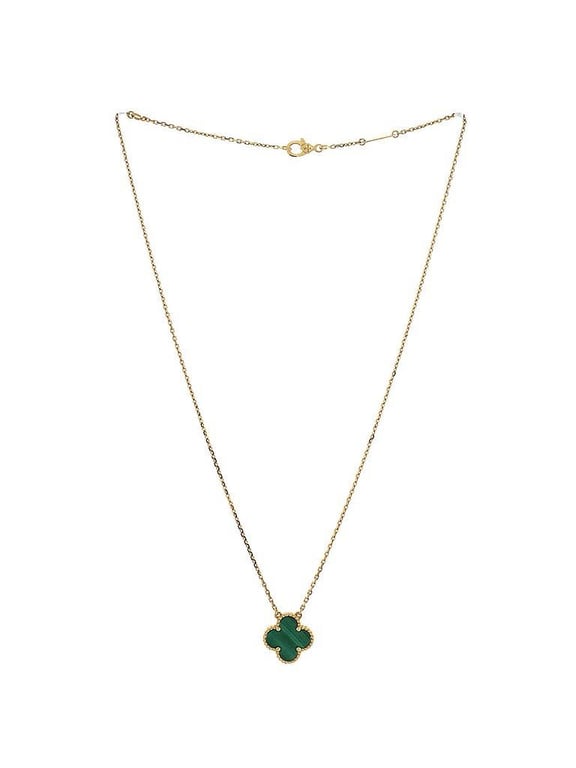 Dây chuyền VCA Vintage Alhambra Green Malachite