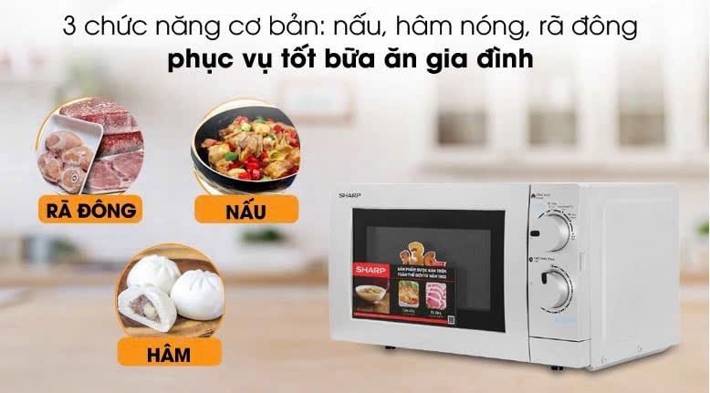 LÒ VI SÓNG SHARP R-207VN-SL 20L 700W
