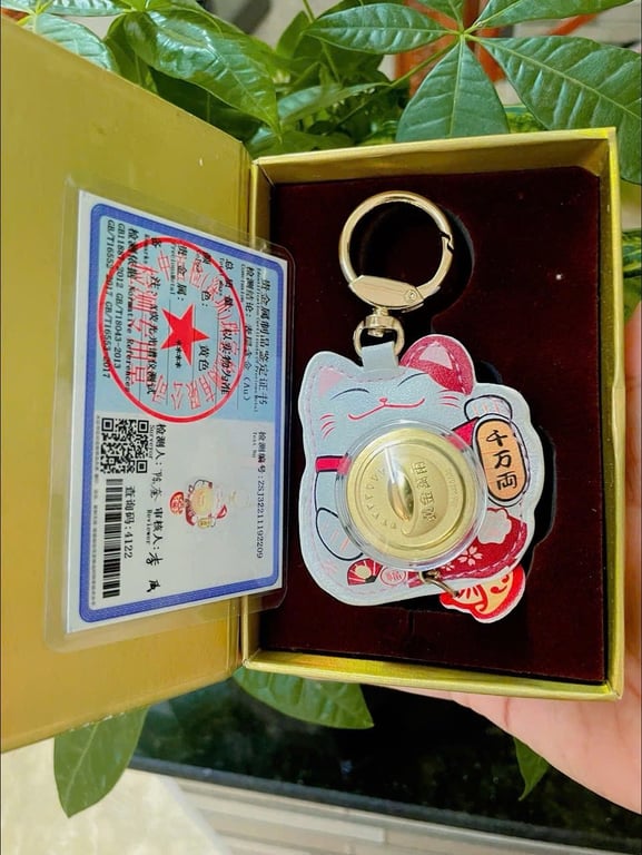 móc khóa Mèo Thần Tài may mắn FULLBOX