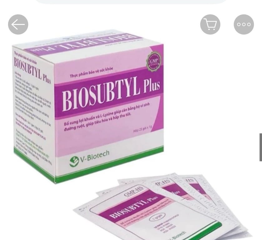 Biosubtyl  plus hộp 25 gói biotec