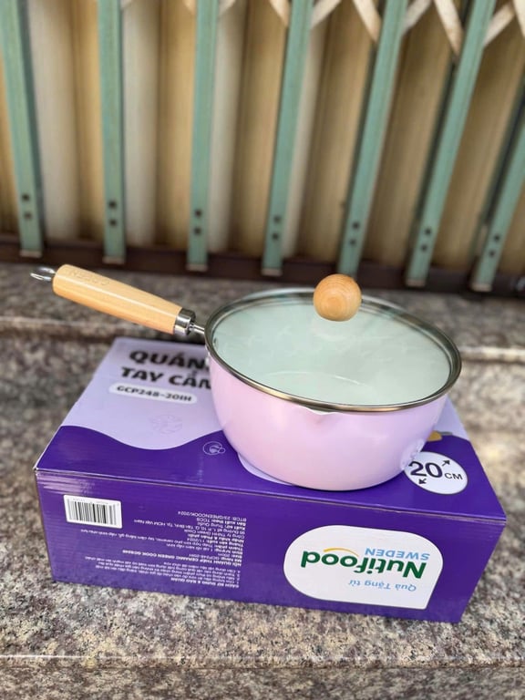 Quánh đúc tay gỗ 20cm Green cook - hkm Nutifood