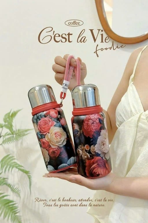 Bình Giữ Nhiệt Hoa Hoè Có Lướt Lọc Trà 600ml