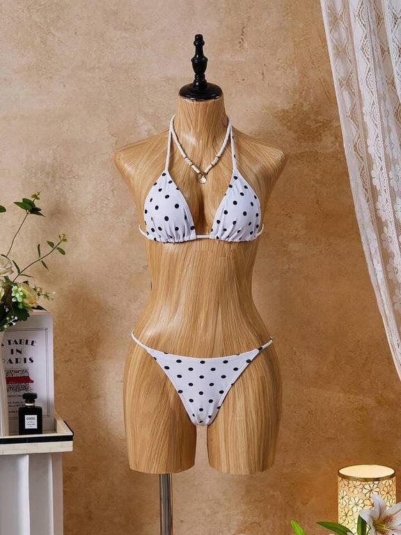 Bộ bikini chấm bi đen trắng - BK13