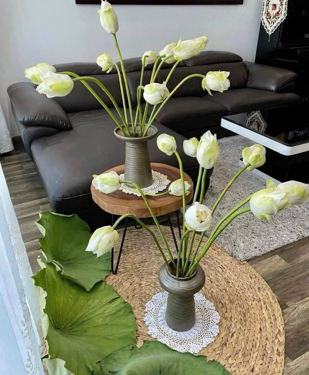 Bình hoa Bát Tràng miệng phình cao 31cm