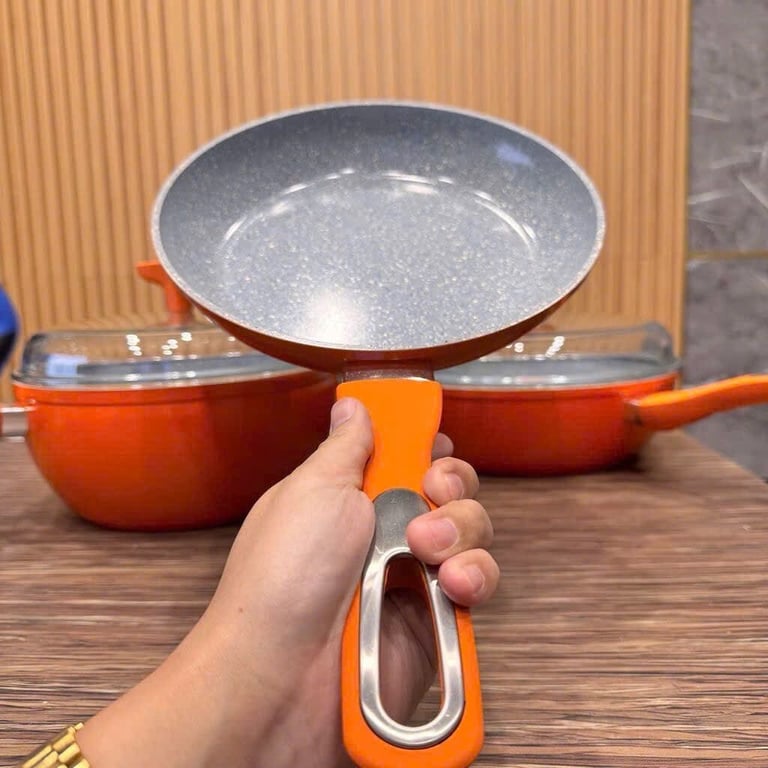 Bộ nồi chảo màu cam DTJ-PATZ001-B