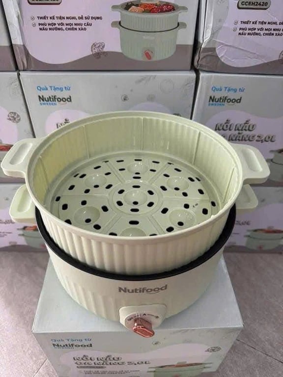 NỒI LẨU ĐIỆN - HẤP ĐA NĂNG 2L GREEN COOK