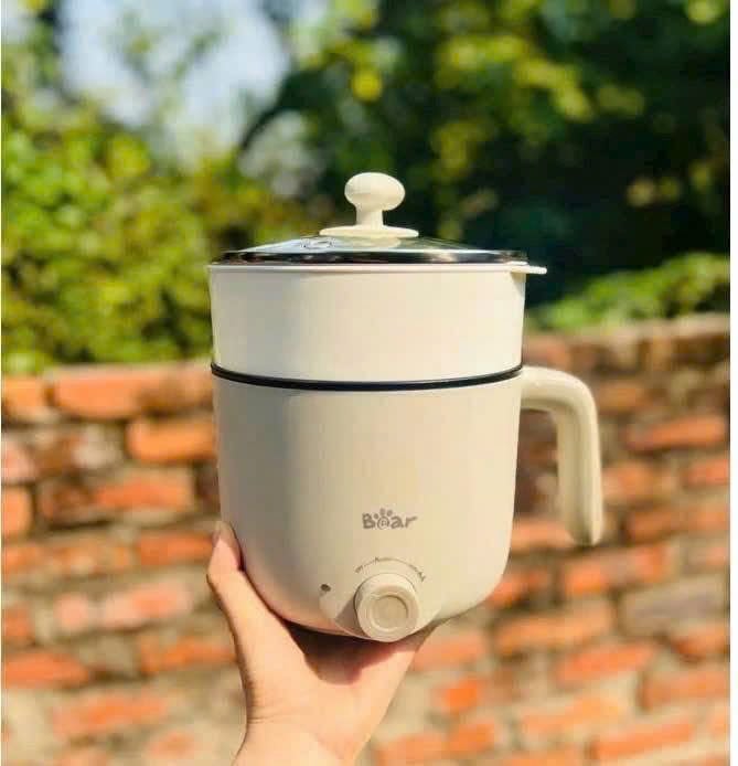 NỒI ĐIỆN MINI ĐA NĂNG BEAR DRG-E12L3 1.2L KÈM GIÁ HẤP❤️