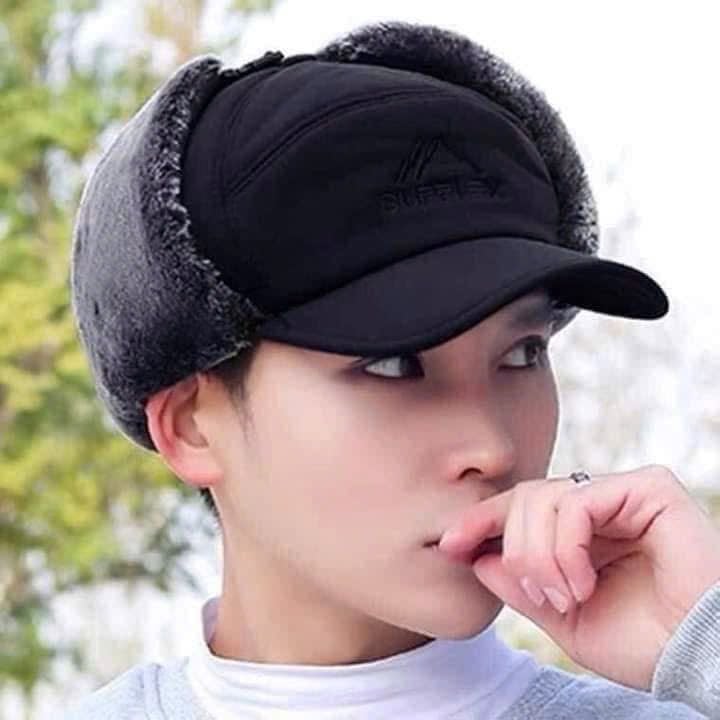 Mũ phi công lót lông kèm khẩu trang siêu ấm