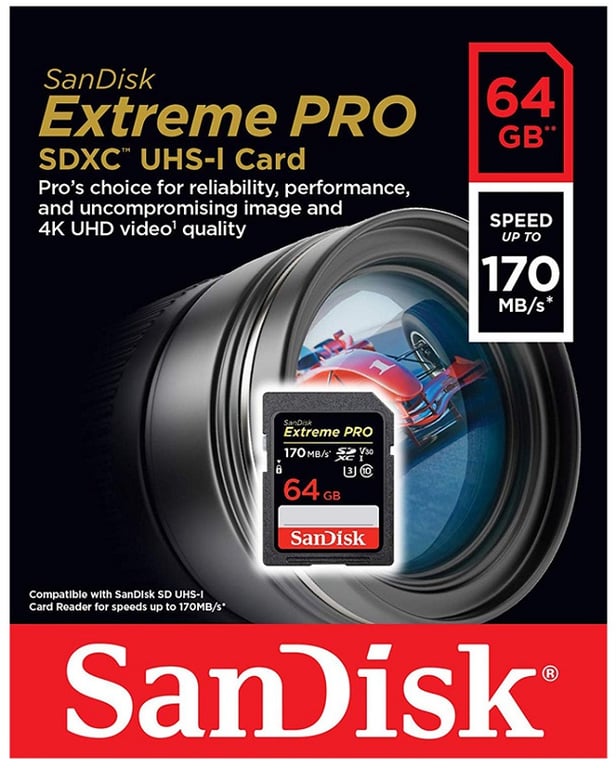 Thẻ Nhớ SDXC SanDisk Extreme Pro 64GB 200MB/s U3 V30 1133x