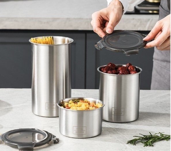 NC06 - Set 3 hộp Inox 304 đựng thực phẩm (500ml+900ml+1400ml)