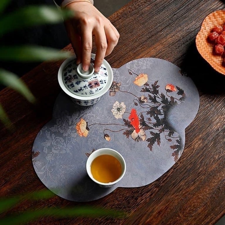 Thảm trải bàn cà phê chống thấm nước phong cách Trung Hoa