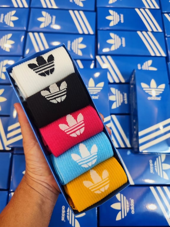 HỘP 5 ĐÔI TẤT ADIDAS CỔ CAO SIÊU ĐẸP