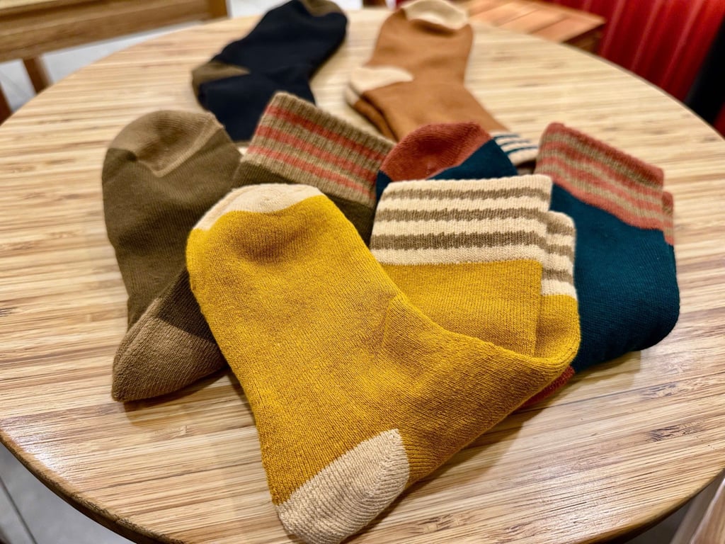 Set 5 đôi Tất len dệt kim phong cách Nhật Bản