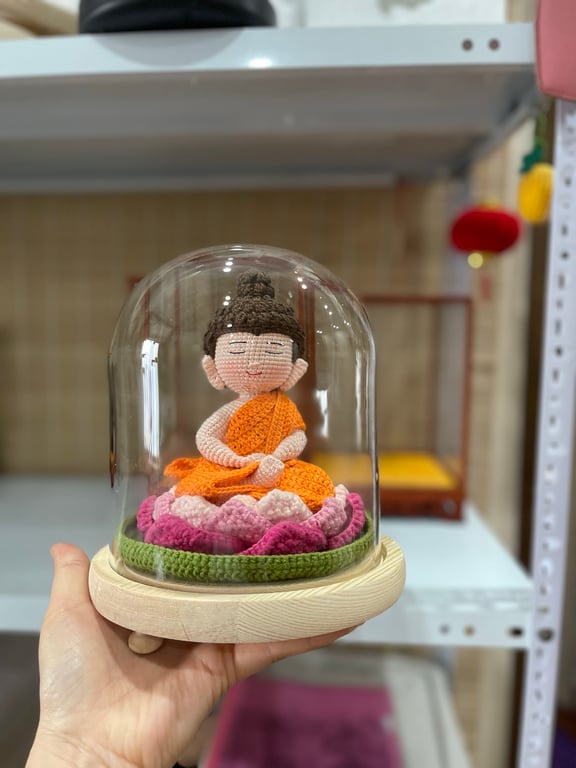 Vòm kính chống bụi có đèn led size 12*18cm