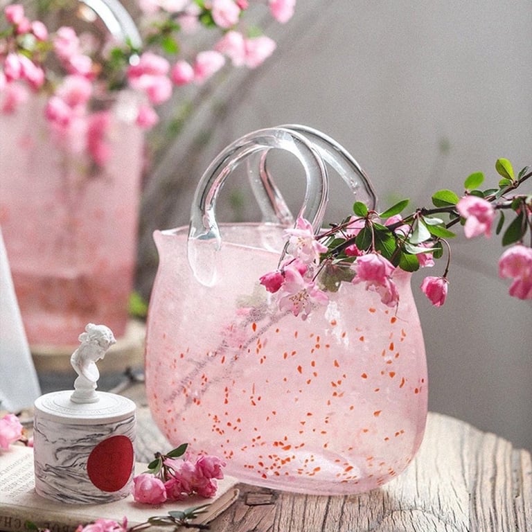 GIỎ CẮM HOA/LÀN HOA THUỶ TINH PHONG CÁCH BẮC ÂU 25CM