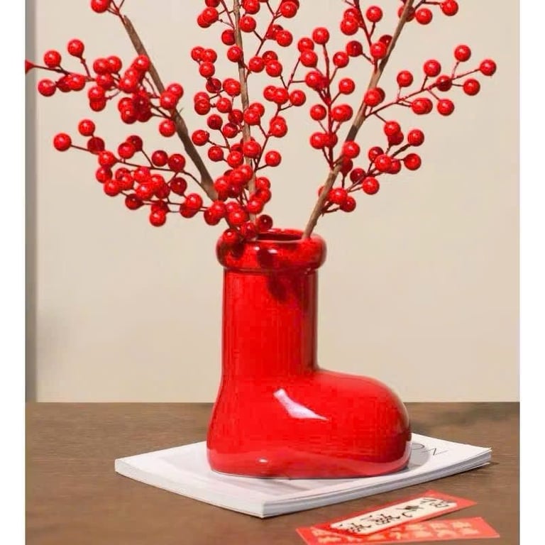 𝐑𝐄𝐃 𝐒𝐇𝐎𝐒𝐄 𝐕𝐀𝐒𝐄 - BÌNH HOA GIÀY ĐỎ