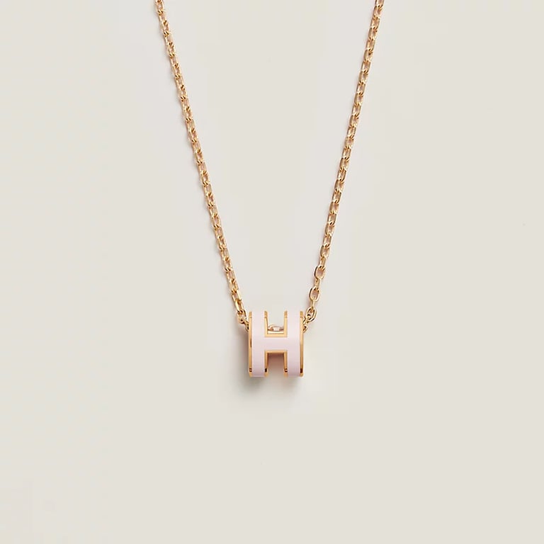 Mini Pop H pendant - rose dragée