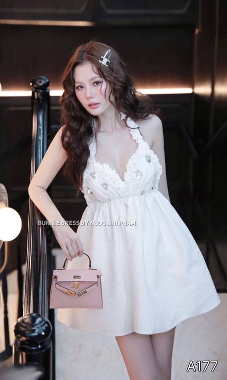 A177- set babydoll hở lưng TRANALI