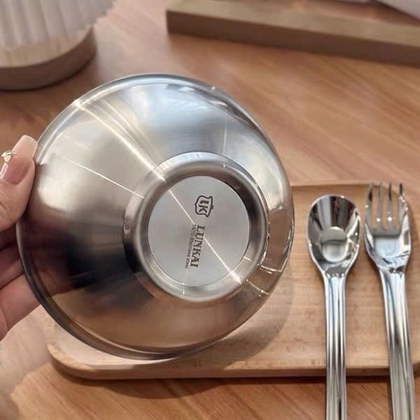 Bát ăn cơm inox hai lớp Lunkai 12cm - LK560
