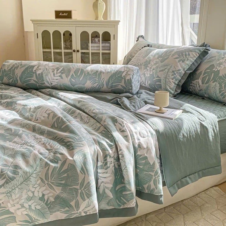 CHĂN GA GỐI cotton đũi Hàn MARK JACOB MCC57