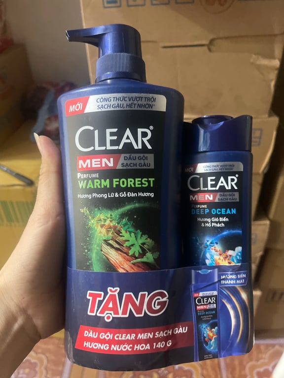 Gội clear men kèm quà