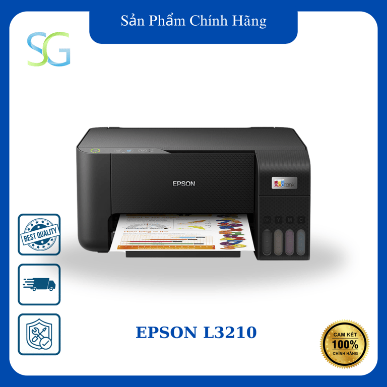 Máy In Phun Màu Epson EcoTank L3210 - Đa Năng Chính Hãng
